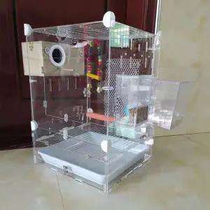 투명 아크릴 대형 새장 케이지 앵무새