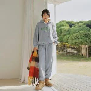 [핑크시슬리] SET/온타 기모 양털후드 조거 트레이닝세트