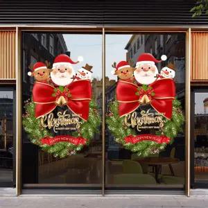 크리스마스 창문 스티커 인테리어 산타 눈사람 루돌프