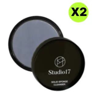스튜디오17 브러쉬 퍼프 고체 클렌저 클렌징 참숯 2개 BNS