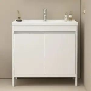 미니 세면대 하부장 캐비넷 거울 조명 세트 화장실 펄