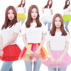 미니 망사 치마 6종 파티 의상 발표회 재롱잔치 발레 할로윈 코스프레 코스튬 스커트 날개 봉 세트 아동