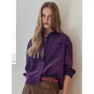 [하프클럽/마쟈]절개라인 포켓 코듀로이 크롭 셔츠