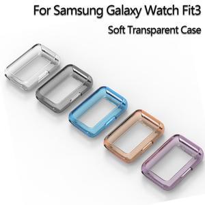 삼성 호환 Galaxy Fit 3 용 TPU 보호 케이스 Watch fit3 범퍼 클리어 호환 쉘 풀 커버리지 투명 액세서리