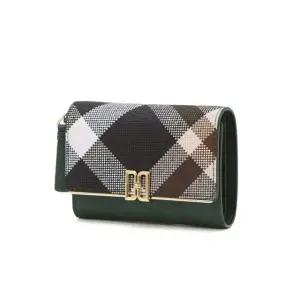 [갤러리아] DCWA6E352E2 닥스 그린 체크 DD로고 가죽 반지갑