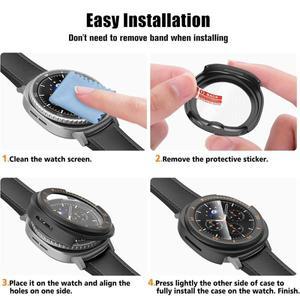 삼성 갤럭시 워치 8 클래식 46mm 스마트워치용 강화유리 스크린 보호필름 내장 하드 PC 케이스 (Watch8 Cla