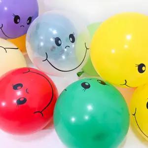 네오30cm스마일풍선100개파티용품 생일 인쇄 행사 장식