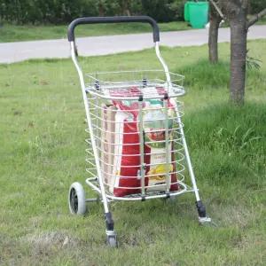 대형 알루미늄 접이식 노인용 장바구니 튼튼형 카트