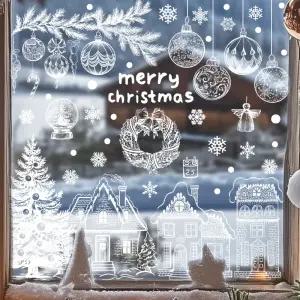 MIRWAY 크리스마스 정전기 예쁜 장식 유리창 창문 스티커 9장세트