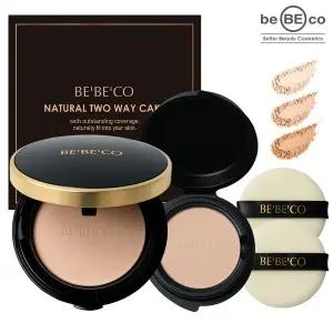 [베베코]네추럴 투웨이 케익 파우더 팩트 (본품12g+리필12g+퍼프) / 매트파우더 유분커버 뽀송팩트
