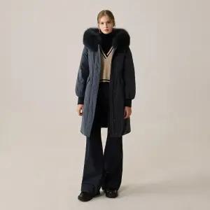 [정가 499,000원]사가폭스퍼 레빗 풀스킨 구스다운 롱코트