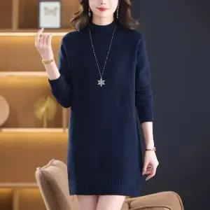 여자원피스 롱 니트 원피스 겨울 이너 중기장 반목 힛템