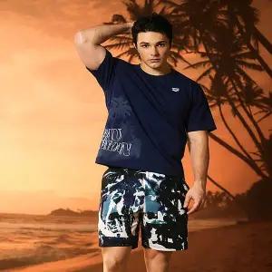 [아레나수영복] 네오보호 릴렉스핏 숏슬리브 래쉬가드 (A6BM1PR01NVY)