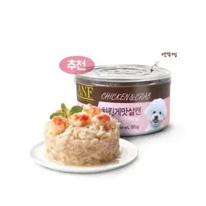 ANF 강아지캔 치킨게맛살 95g x 72개 영양만점 애견캔