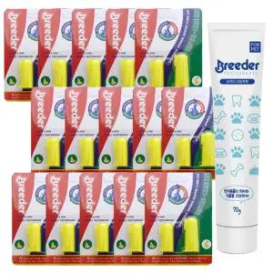 브리더 손가락 칫솔 2P x 15팩+ 브리더 치약 70g