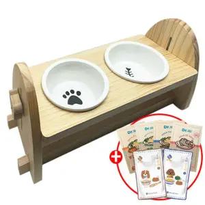 원목식탁 2구 + 도자기식기 / 높이 각도 조절가능