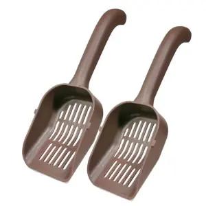 아이캣 스쿱 2개 /고양이 모래삽 모래주걱 브라운