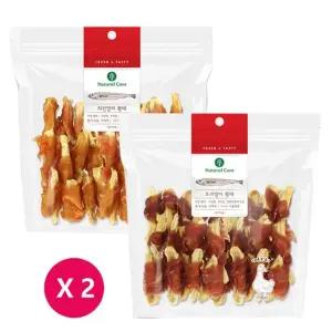 네츄럴코어 오리/치킨말이 황태 220g x 2개 애견간식