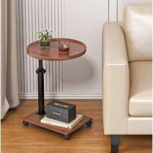 미용실티테이블 높이조절 커피테이블 이동식 사각 40x30x45 80 원목색 트레이