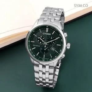 시티즌 AT2149-85X 에코드라이브 크로소 딥그린 크로노그래피 남자 메탈 시계 c