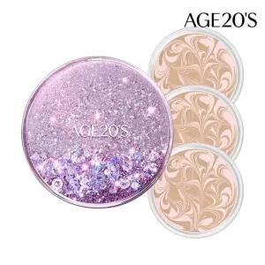 에이지투웨니스 뉴 오리지널 에센스 샤이닝드롭팩트 케이스+리필3개