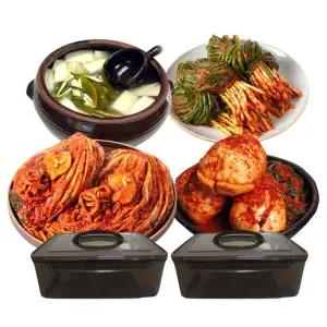도미솔김치 박미희김치(통)콜라비보쌈김치4+(통)천수무3+동치미3+파1,총11kg