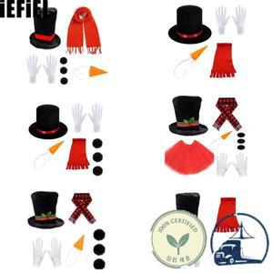 눈사람 의상 액세서리세트 크리스마스 코스프레 모자 당근 코 장갑 폼폼볼 등