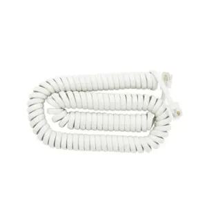 사무실 유선전화기줄 스프링 수화기연결선 코드 아이보리