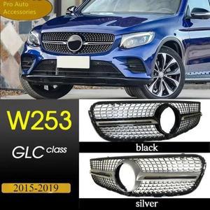 메르세데스 벤츠 GLC 클래스 W253 2015-2019 GT 다이아몬드 그릴, 자동차 프론트 레이싱 센터 어퍼 범퍼 그