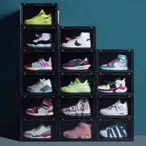 [하프클럽/]신발진열장 슈락커 자석도어 신발정리함 블랙 DIY신발