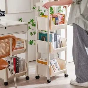 [하프클럽/]세탁실 4단 거실 슬림라인 선반형 이동식선반 트롤리