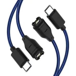 Garmin Approach G12S10S12S40S42S60S62S70X10 USB-C 스마트 시계 충전기 고속 충전기 교체 용 2 Pcs