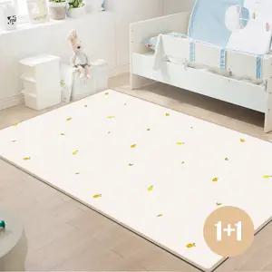 1+1  PE 웰빙 놀이방매트 12T 오렌지레몬 210x140cm 2중엠보 논슬립