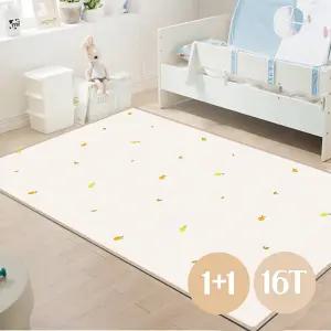 1+1  PE 웰빙플러스 놀이방매트 오렌지레몬 210x140x1.6cm 2중엠보 논슬립