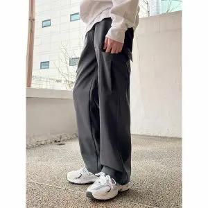 [하프클럽/탑보이]기모 립스톱 스트링 카고 와이드 팬츠 (LC155)