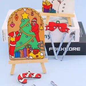 ( )우드공예 MDF DIY 아트 도어벨 크리스마스 장식꾸미기 열개