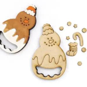 ( )키링) 크리스마스 (쿠키맨 MDF 우드공예 열개 DIY 마라카스 쉐이커