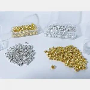 미니방울종 100개입 크리스마스 만들기 부자재 8MM 실버 열쇠고리 장식