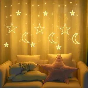 (색상 달별)LED 줄조명 8모드 리모컨 크리스마스 트리 조명