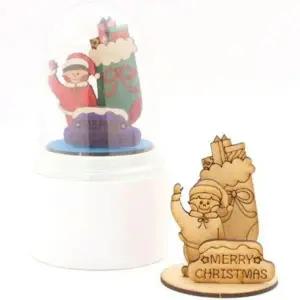 ( )우드공예 MDF DIY 크리스마스 돔 무드등 양말 선물 열개