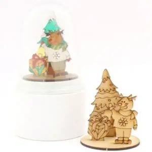 ( )우드공예 MDF DIY 크리스마스 돔 무드등 루돌프 종 열개