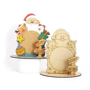 ( )우드공예 MDF DIY 크리스마스 메모판 산타친구들 열개