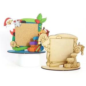 ( )우드공예 MDF DIY 크리스마스 메모판 빼꼼산타와 루돌프 열개