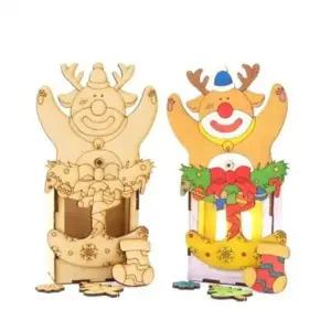 ( )우드공예 MDF DIY 크리스마스 흔들이무드등 루돌프 열개