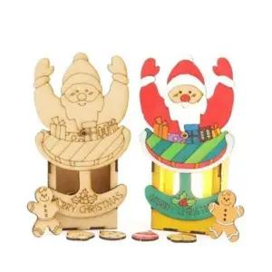 ( )우드공예 MDF DIY 크리스마스 흔들이무드등 산타 열개