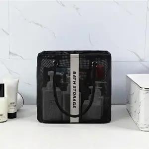 샤워 수영 메쉬백 바구니 메쉬 대형 여름 프레임 비치-WFHQI2X