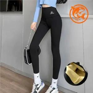 겨울 따뜻한 레깅스 팬츠 여성용 운동복 안감 포켓 필라테스용 겨울 운동 레깅스