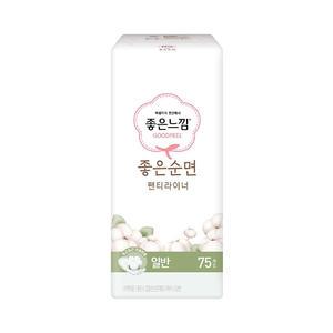 좋은느낌 좋은순면 팬티라이너, 일반, 75매, 1개