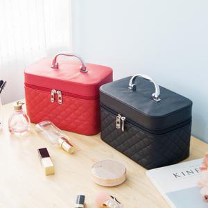 [보냄] 와플라인 메이크업 박스-중/화장품/정리함/휴대용