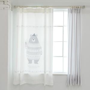 포그난 북유럽 작은창문 화이트 암막커튼 남자 여자 아이방